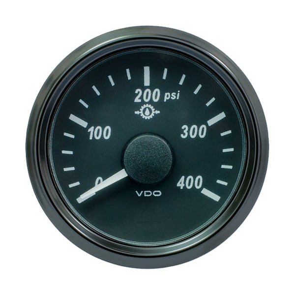 Vdo VDO SingleViu 52mm (2-1/16") Oil Pressure Gauge - 400 PSI - 0-180 Ohm A2C3833500030 - main
